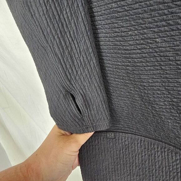 Lululemon Athletica Size 4 Black Call for Cozy Dress Orig. MSRP $168 Ribbed - Picture 7 of 9